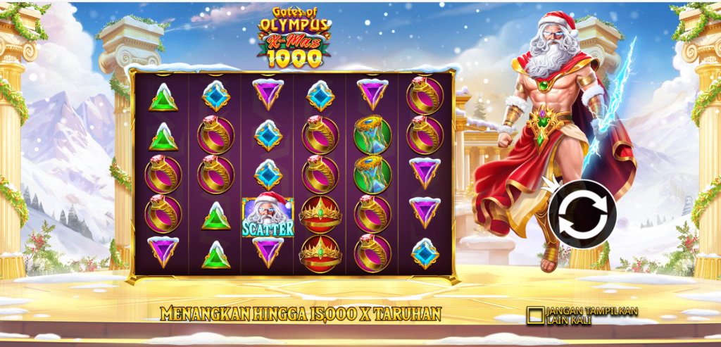 Trik Jitu Bermain Gates of Olympus Xmas 1000