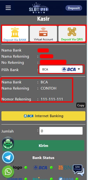 Pentingnya Cek Nomor Tujuan Deposit Pada Situs Slot711