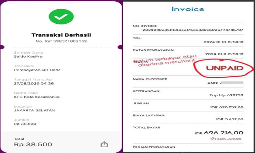 Pengiriman QRIS Berhasil dan Tidak Berhasil versi Slot711 - Dalam era digital saat ini, QRIS (Quick Response Code Indonesian Standard) menjadi solusi pembayaran yang cepat,