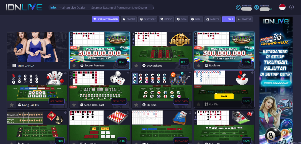 Permainan Casino Terpopuler di Slot711